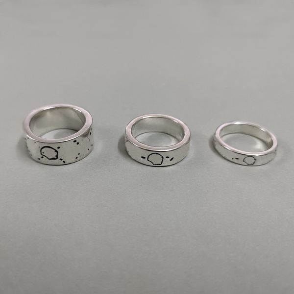 Стерлинговое серебро 925 пробы, окрашенное в черный цвет, тайское серебро, кольцо в стиле хип-хоп, переплетенные буквы, логотип, обручальные кольца для пар, поставки мужских и женских ювелирных изделий