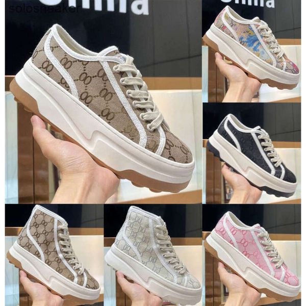 ZB03 2023 Designer Donna Scarpe casual Italia low-cut 1977 High Top Lettera Sneaker di alta qualità Scarpe da tennis in tela beige Lusso ggity Trim Scarpe con suola spessa s HTSV