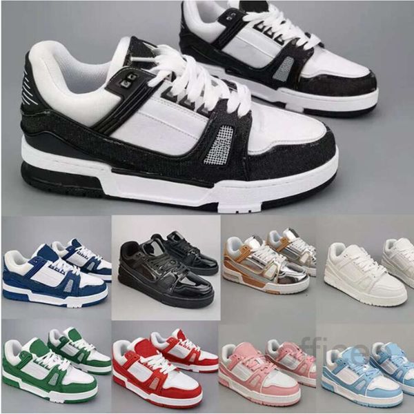 Designer Virgil Trainer Scarpe casual Scarpe da ginnastica Nero Bianco Panda Moda Scarpe basse con plateau Pelle Sloe Gomma Uomo Donna Scarpe da ginnastica da esterno