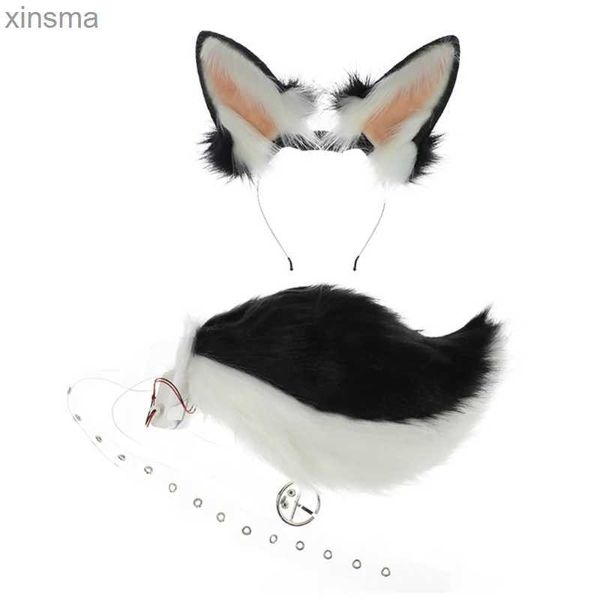 Stirnbänder Anime Cosplay Requisiten Katze Haar Hoop Pelzigen Dynamisches Ohr für Halloween Stirnband Pelzigen Kaninchen Tier Karneval YQ240116