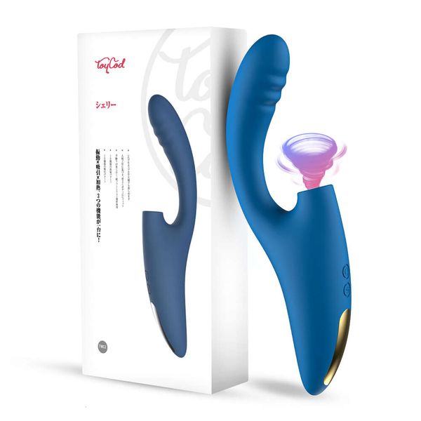 Sex Toy Massaggiatore Toycod Sherry Vagina Succhiare Vibratore Dildo 10 Vibrazioni di aspirazione 42°C Riscaldamento Vibrante Clitoride Ventosa Orale Womem Toy