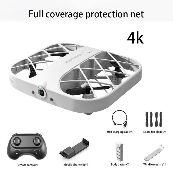 zk20 4K HD Mini Drone de doble lente WiFi 1080p Transmisión en vivo FPV Drone Cámara dual Control remoto plegable Quadcopter Regalo de Navidad Juguete Quadcopter Control remoto