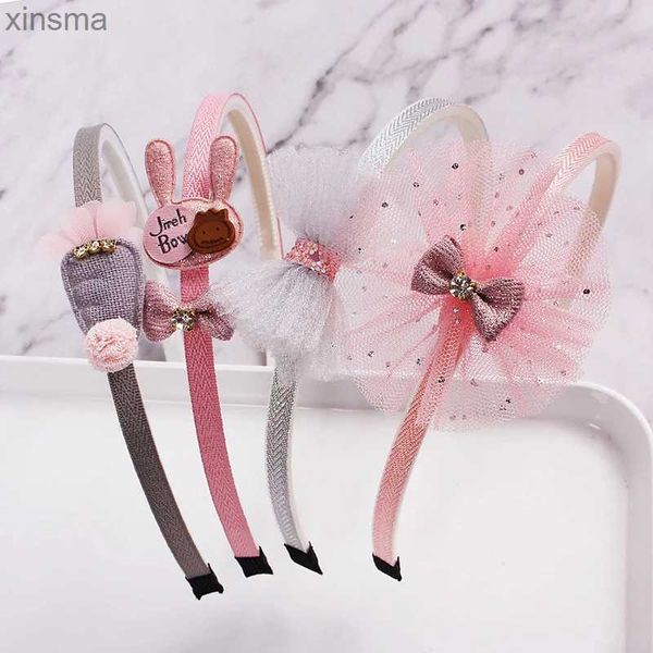 Headbands 1 Pcs Crianças Bonito Dos Desenhos Animados Coelho Cabelo Hoop Hairbands Meninas Linda Cinza Arco Orelhas Headbands Crianças Acessórios Para o Cabelo Faixas de Cabelo YQ240116