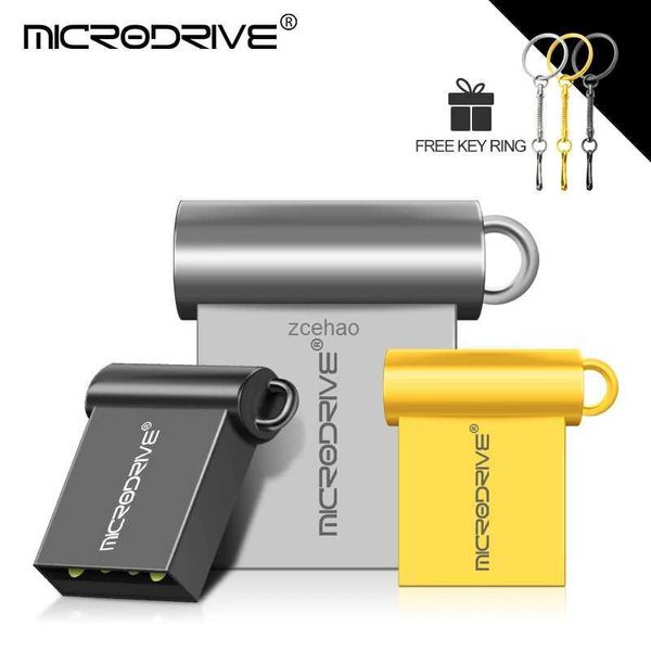 USB Flash Driving Yeni Süper Mini Metal USB Flash Drive 4GB 8GB 16/32 GB Küçük Pendrive Bellek Çubuğu 64GB 128GB Depolama Cihazı Su Geçirmez U Disk