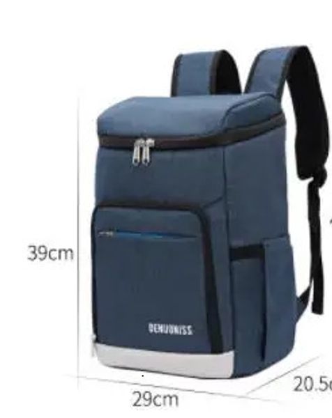 Yalıtılmış sırt çantası açık piknik boyutu bira soğutucu çantası 24-28l su geçirmez peva 240116
