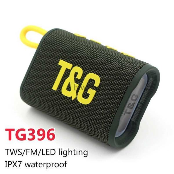 Tragbare Lautsprecher TG396 Kleiner kabelloser Bluetooth-Subwoofer IPX7 Wasserdichter Outdoor-Radlautsprecher Tragbarer Mini-Sound TWS-Stereo-Heim-FM-Radio YQ240116