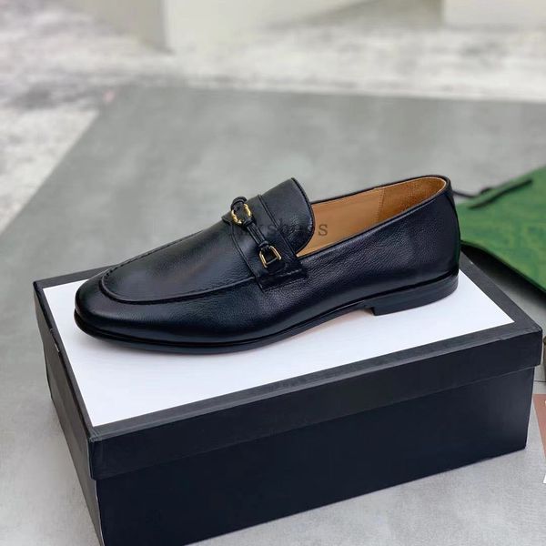 Luxuoso designer homens vestido sapatos de couro genuíno preto marrom mocassins negócios artesanal sapato g festa formal escritório casamento homens mocassins sapatos 1.9 03