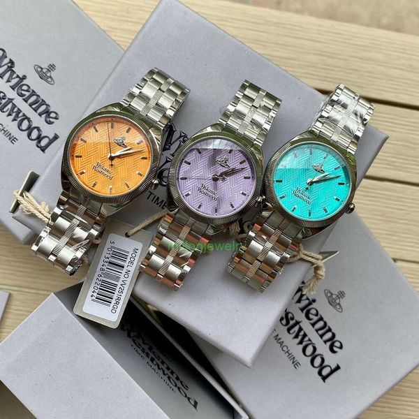 Vivianeismus Westwoodism Watch Kaiser Witwe Violet Watch Relief 3d London Watch Women's Quartz Watch Lake Blue Watch Uhr