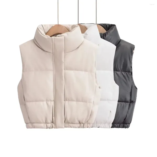 Coletes femininas pu jaqueta colete casaco parkas preto sem mangas cortadas top falso couro outwear streetwear moda quente
