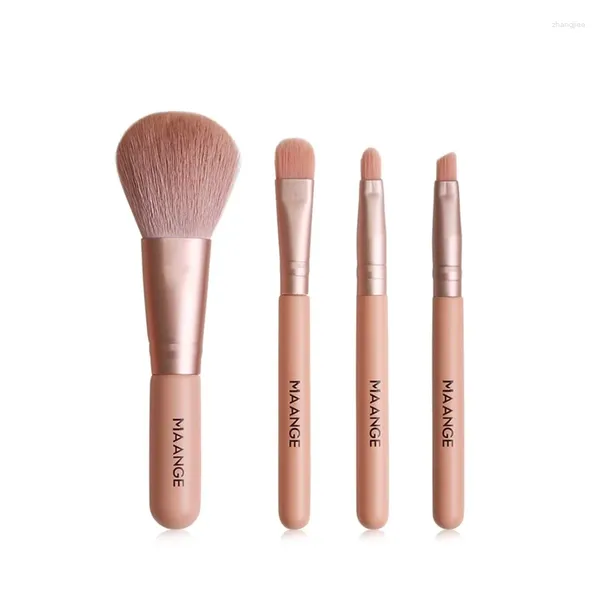 Móveis de acampamento 4pcs Bruscos de maquiagem Definir Fundação em pó Bush Cosmético Profissional Mini Kit Tools