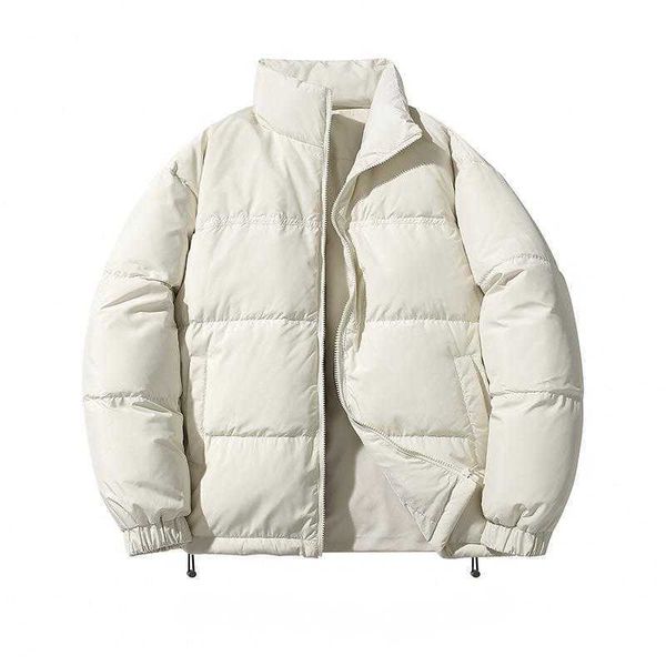 Parka in piumino da uomo invernale nuovo caldo e leggero per il pane abito alla moda corto con collo rialzato bel cappotto in piumino d'anatra bianco per uomo