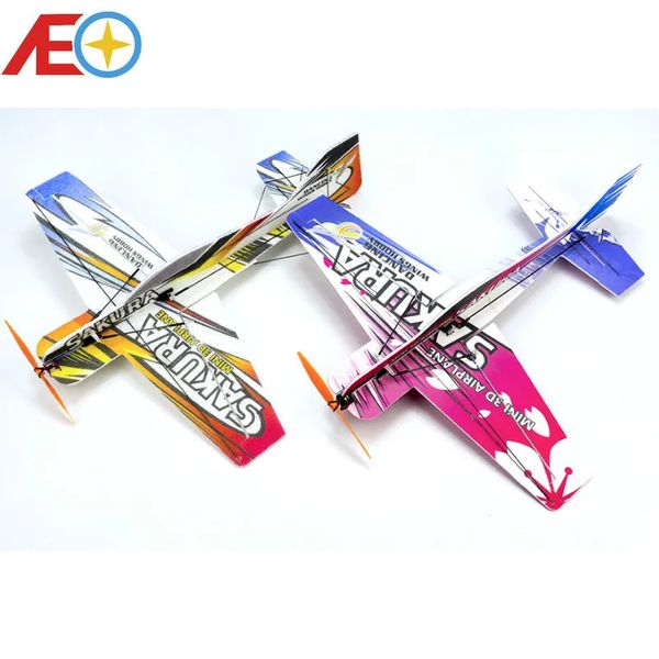 RC Flugzeug 3D Flugzeug Micro Mini Schaum EPP PP F3P Lichtset KIT Modell Hobby Spielzeug Sakura Fernbedienung Spielzeug 240116