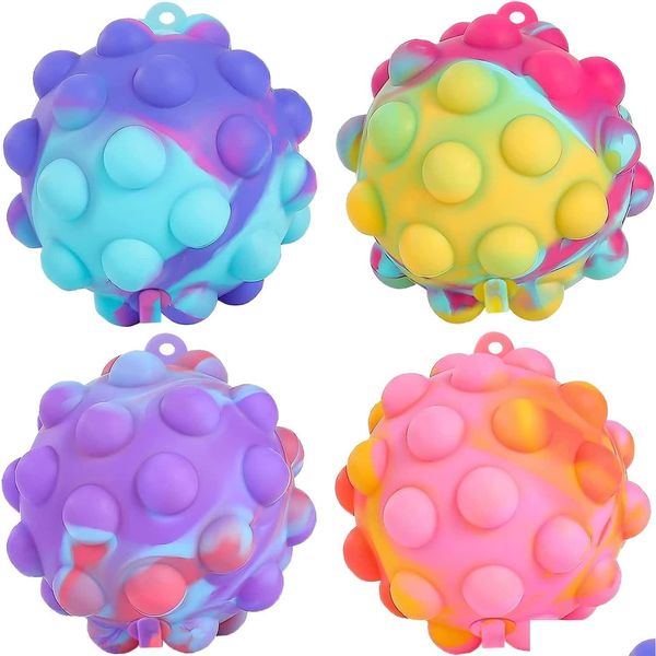 Brinquedo de descompressão 3D espremido bola pop seu presente de festa de orçamento cesta de páscoa enchimento poppers brinquedos sensoriais chuveiro de pressão adequado para dhrwi