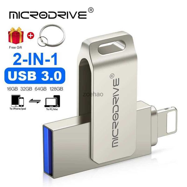 Chiavette USB Chiavetta USB 64GB 32GB Flash Metal iOS Pen Drive 128GB 256GB 512GB per iPhone 6/6s/7/11/12/x ipad stick per disco flash