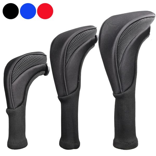 3 Teile/satz Lange Hals Golf Club Head Covers Holz Fahrer Schützen Headcover Anzahl Tag Fairway HeadCover Zubehör 240116