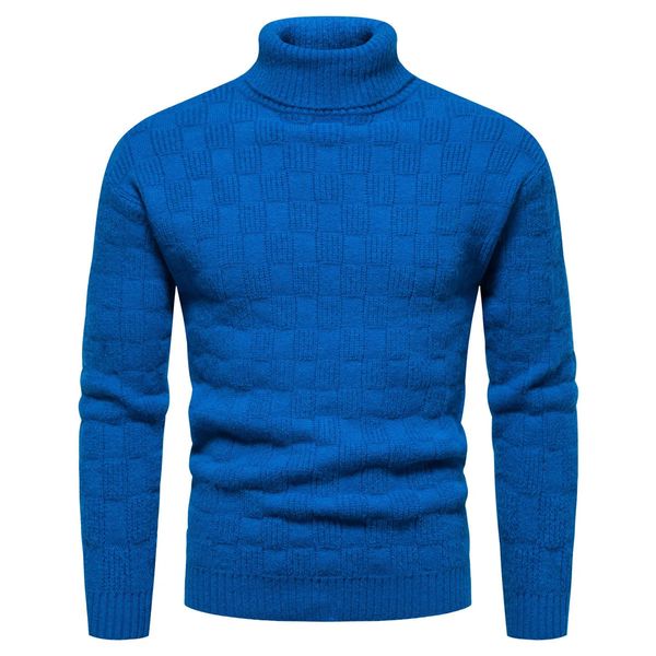 Осенне-зимний мужской свитер, водолазка, однотонная повседневная майка, пуловер, универсальное качество 240116