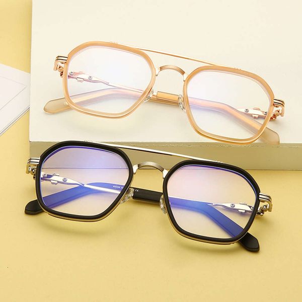 2024 Luxus-Designer-CH-Sonnenbrille für Damen, verchromt, Brillengestelle, Herrenmode, gemischt, flach, transparent, Herz-Brillengestell, Damen, Unisex, Brillen XHVF