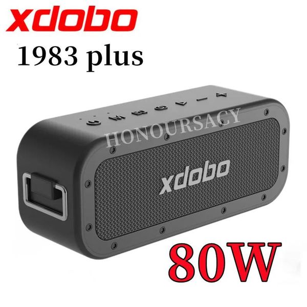 Hoparlörler XDOBO1983 PLUS 80W Fever Subwoofer Taşınabilir Dış Mekan Su Geçirmez Ev Sineması 360 Surround Stereo TWS Kablosuz Bluetooth Hoparlör