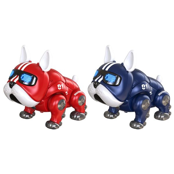 Funções de toque do robô programável Robot Dog Toy com cantando dança andando eletrônico animais de estimação Bulldog para crianças 3 presentes de aniversário 240116