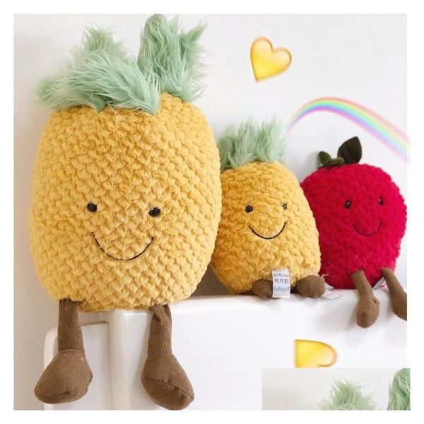 Gülümseyen Yüz Sevimli Bebek Stberry Küçük Ananas P Oyuncak Meyve Doğum Günü Kız Kalp Hediye Damlası Dhgaw