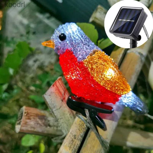 Decorações de jardim 2.5m Solar Bird LED String Luzes Ao Ar Livre À Prova D 'Água Luzes de Decoração de Árvore de Natal para Jardim Pátio Luzes de Férias YQ240116