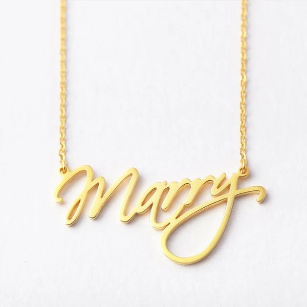 Collana con nome Delicato gioielli personalizzati Collana con nome personalizzato per bambini per mamma Tween Girl Regalo di Natale 240115