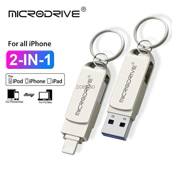 USB Flash Driving OTG USB 3.0 iPhone Flash Drive 256GB 128GB 64GB Pen Drive Hafıza Çubuğu iPhone/iPad/Mac için USB Stick