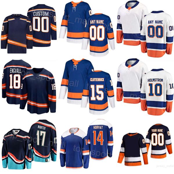 Donna Gioventù Uomo Hockey 14 Bo Horvat Jersey 18 Pierre Engvall 15 Cal Clutterbuck 10 Simon Holmstrom 17 Matt Martin 40 Semyon Varlamov 26 Oliver Wahlstrom Stitched
