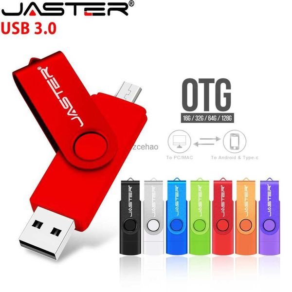 USB-накопители JASTER TYPE-C USB 3.0 флэш-накопители 128 ГБ OTG 2-в-1 Memory Stick 64 ГБ Бесплатная ручка-накопитель 32 ГБ Бизнес-подарок USB-накопитель 16 ГБ Металл