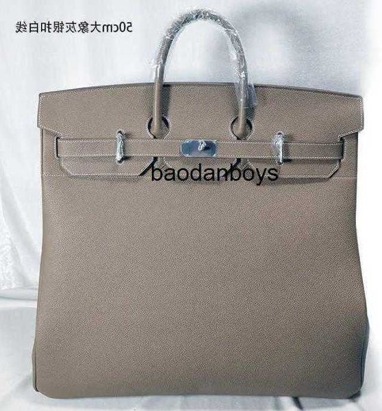 Borse a tracolla in pelle Capacità Borse da viaggio di grandi dimensioni Borsa a mano Designer francese Borse eleganti Hac da 50 cm Borse moda uomo prepotenti 11 98YKL