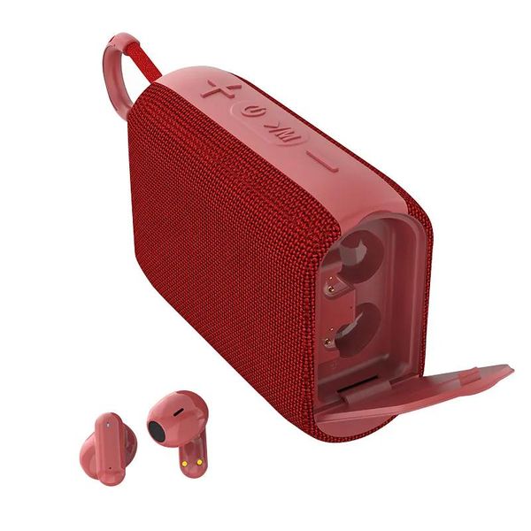 Alto-falantes Novo Tredning Rockmia Bluetooth Speaker EBS036 Fone de Ouvido Sem Fio 2 em 1 Marca Qualidade TWS Fones de Ouvido Portátil Ao Ar Livre Caixa de Som