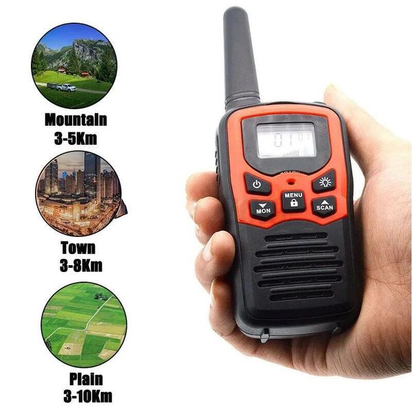 Talkie Walkie-talkie portatif, Radio de chasse, 22 canaux, Uhf 400470 Mhz, double bande, bidirectionnel, 10 Km, 2 pièces