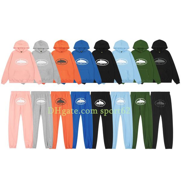 Felpe da uomo Hip Hop Set sportivo streetwear Felpe con cappuccio moda Autunno Comodo set casual top e pantaloni Cool Felpe con cappuccio firmate pullover di abbigliamento alla moda da uomo