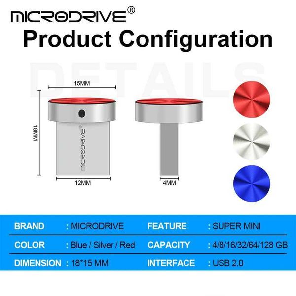 USB Flash Sürücüler Sıcak Satış Mini USB Flash Drive 4GB 8GB 32GB Pendrive Küçük Kalem Sürücü 64GB 128GB U Disk Bellek Çubuğu USB Çubuğu Küçük