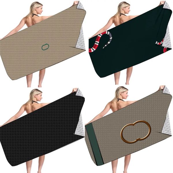 Asciugamano da bagno stampato con lettera elegante Asciugamani morbidi e spessi di alta qualità Asciugamano jacquard di design per coppie per il nuoto sportivo