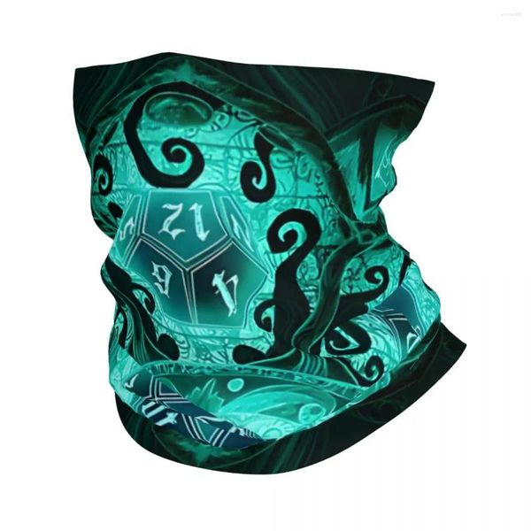 Schals Dnd Würfel Lovecraft Muster D20 Würfel Rollenspiel Bandana Halsmanschette Motocross Wickelschal Radfahren Gesichtsmaske Wandern Unisex