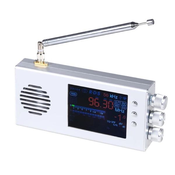 Radyo 1.21 FW TEF6686 Tam Bant FM/MW/Kısa Dalga HF/LW Radyo Alıcı + 3.2inch LCD + 5000mAh Pil + Metal Kılıfı + Hoparlör + Anten