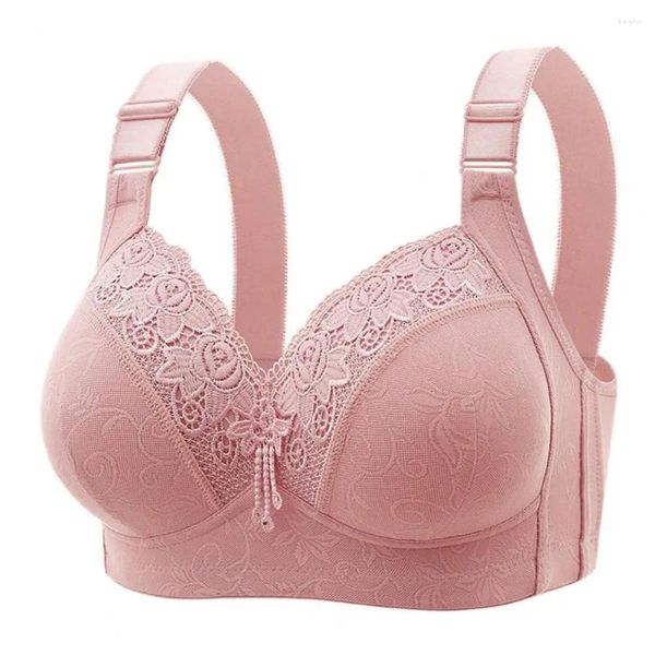 Reggiseno push-up in pizzo da donna per yoga senza fili per coppa B / c Anello di lusso in non acciaio con piega laterale per mamma