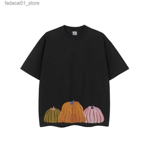 T-shirt da uomo Estate cotone zucca stampata T-shirt da uomo Harajuku Casual manica corta maglietta da uomo Streetwear Top Tees Hip Hop T-shirt sportivaQ240116