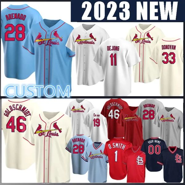 Personalizzato Uomo donna gioventù St. Louis''New Cardinal Baseball Jerseys 11 Paul DeJong 28 Nolan Arenado Edman Brendan Donovan Paul Goldschmidt Nolan Gorman