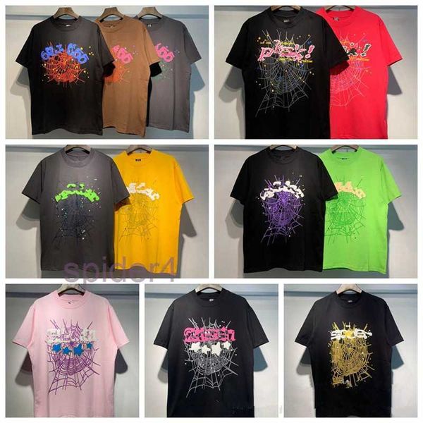 Sp5der Herren T-Shirts Europa Frankreich Hip Hop Young Thug Spider Mode 555555 Kurzarm T-Shirt Frauen Sp5ders Kleidung Lässige Baumwolle T-Shirts Polo CS79