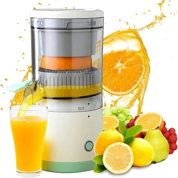 Электрическая соковыжималка для апельсинового сока, зарядка через USB, цитрусовые, лимон, беспроводной блендер для фруктов, автоматическая машина для свежести 240116