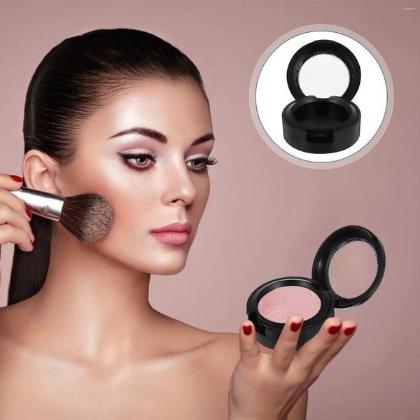 Aufbewahrungsflaschen 8 Stück Lidschatten-Ersatzbox Kompaktkoffer Make-up Leerer Teller für Frauen Mädchen Reisen Schwarz