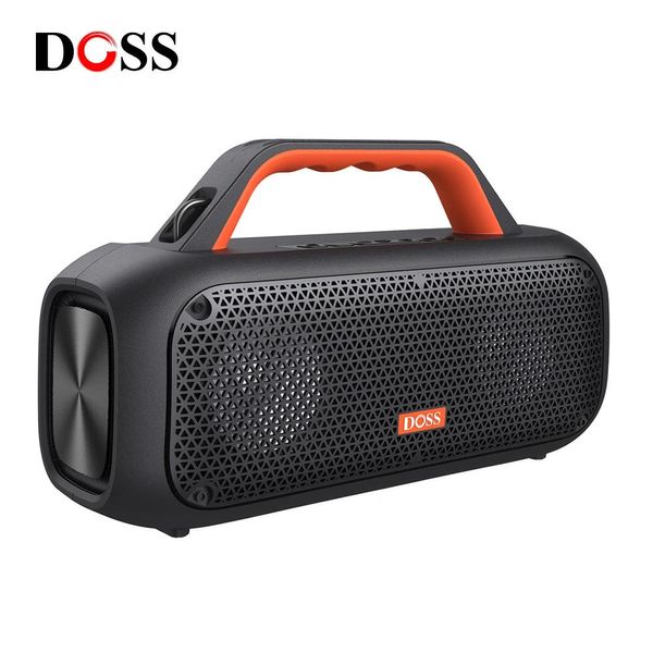 Hoparlörler Doss Portable Bluetooth Hoparlör Açık IPX6 Su Geçirmez Ses Kutusu 10400 MAH 60W GÜÇLÜ BAS SUBWOOFER Kablosuz Hoparlörler