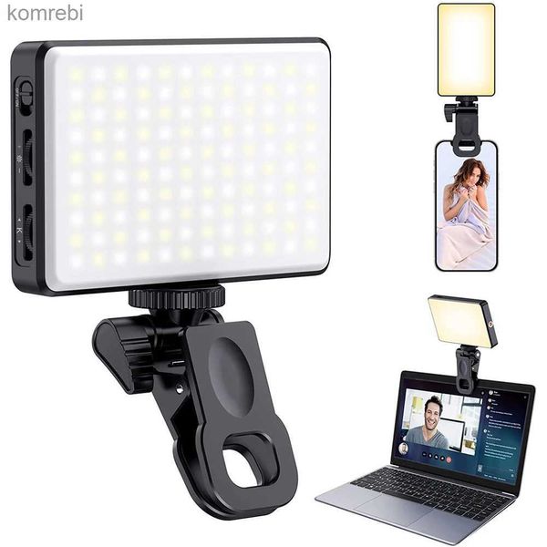 Selfie Lights 120 LED Luce per telefono Selfie Light 3000Mah Clip video ricaricabile per iPhone iPad Camera Laptop Telefoni Samsung SelfieL240116