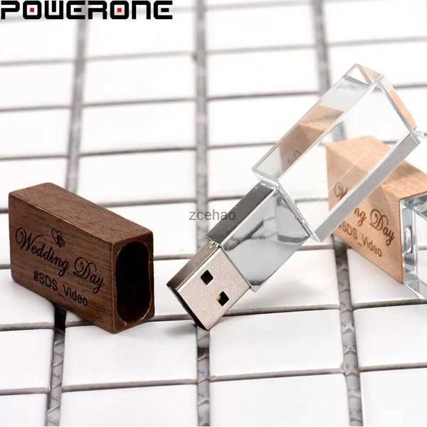 Флеш-накопители USB Бесплатные флэш-накопители USB для клиентов, 128 ГБ, деревянные с коробкой, карта памяти USB 2.0, 64 ГБ, флеш-накопитель Wood Crystal, 32 ГБ, 16 ГБ