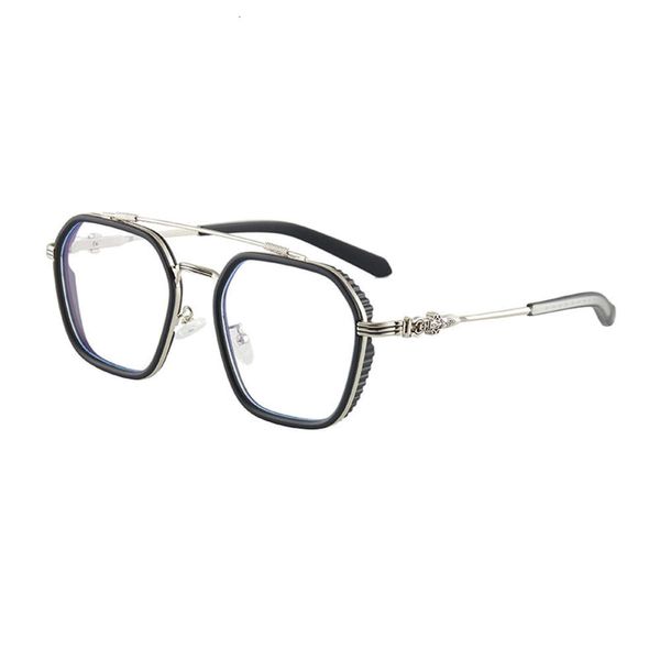 2024 Designer de luxo CH óculos de sol para mulheres cromos armações de óculos masculino novo irregular poligonal plano grosso coração armação de óculos senhoras unissex óculos WBNF