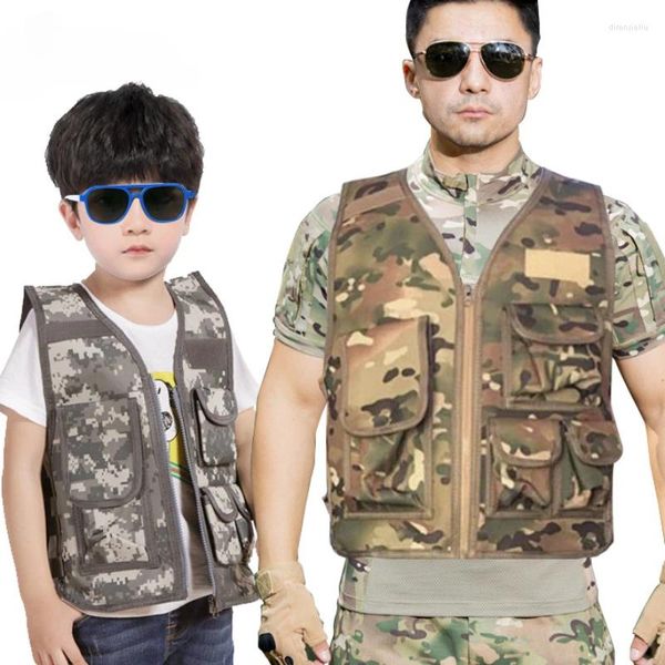 Jagdjacken Kinder Tarnung Scharfschützenweste Kleidung Kinder Junge Mädchen Woodland Ghillie Anzug Armee Dschungel Kampfkleidung Taktische Uniform