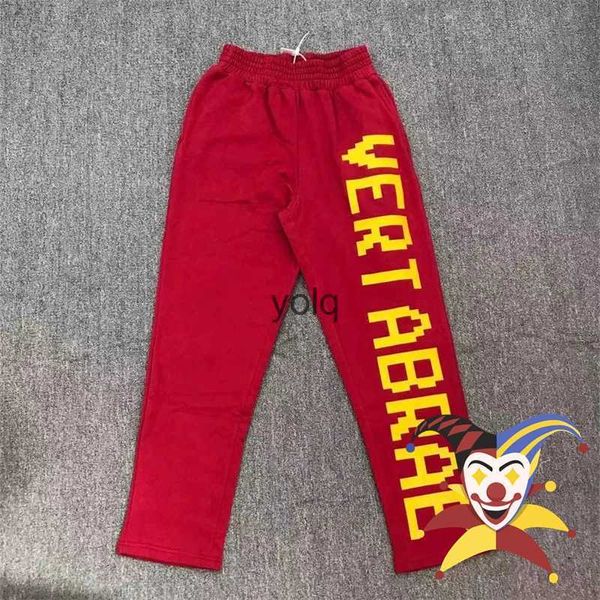 Pantaloni da uomo Pantaloni sportivi con lettere Vertabrae rossi Uomo Donna Jogger con coulisse di alta qualitàyolq