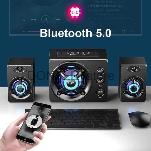 Портативные колонки Bluetooth-динамик USB Проводной модный настольный компьютер для стерео музыкального плеера Сабвуфер Звуковая коробка ПК J240117